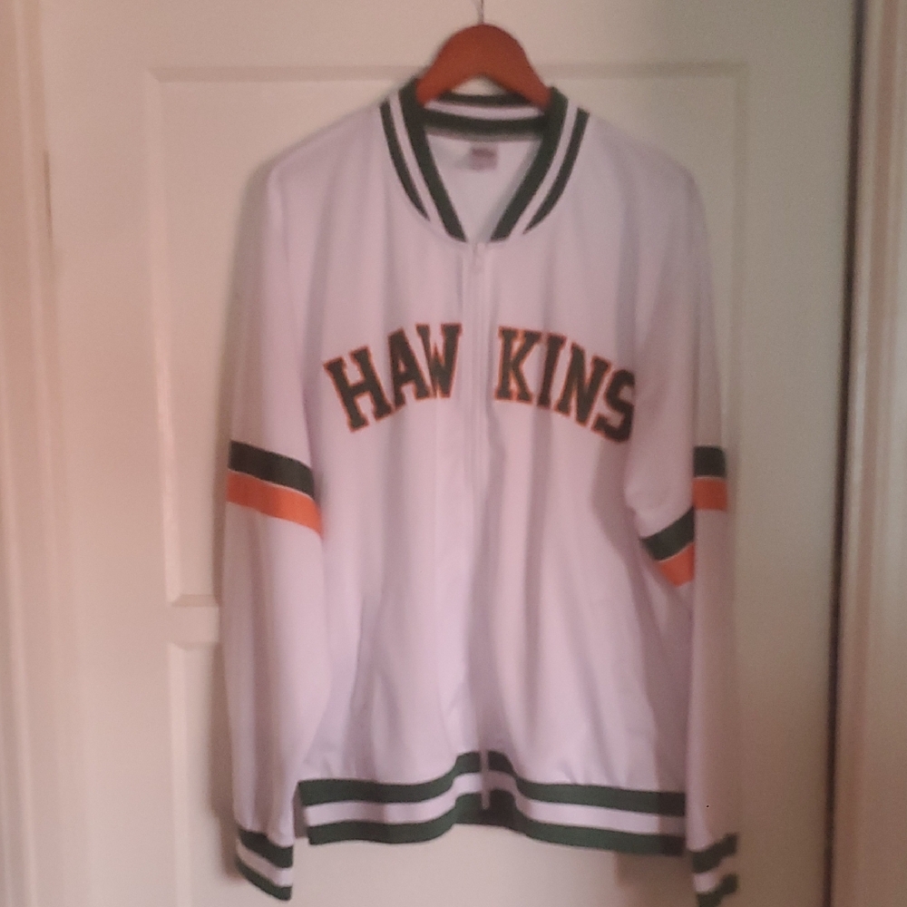 Hawkins White and Green Lightweight Jacket